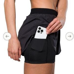 Nathan Black Front Runner Short 3.0 Women Size SMALL